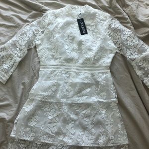Boohoo White Dress Size 10